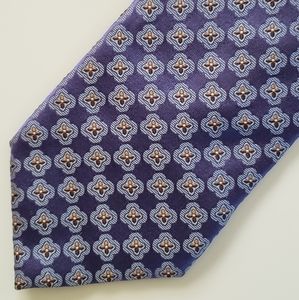 Canali blue geometric design silk necktie Excellent condition